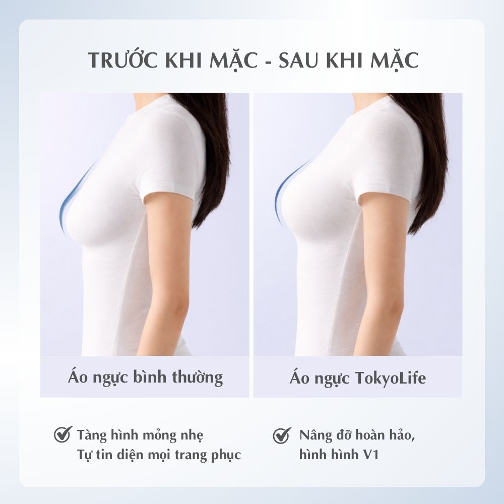 Áo Bra Nữ TOKYOLIFE Không Gọng Không Viền Nâng Ngực Đệm Mỏng Mềm Mịn - 40005088