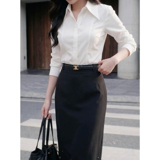 [VOUCHER 20%] Áo Sơ Mi Trắng Basic Thiết Kế Cổ Đức SOLIIN Chất Liệu Basic Form Tôn Dáng Thanh Lịch VELY SHIRT