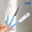Set 5 dao cạo lông mày lông mặt Kai Kazor BTM Beauty Guar thân kim loại màu xanh có lưới bảo vệ và nắp nhựa bảo vệ