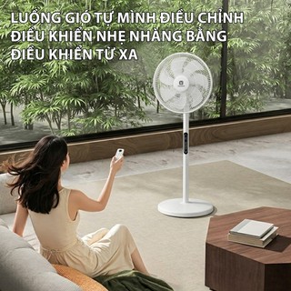 [Hàng Mới Ưu Đãi]Quạt Cây Đứng 7 Cánh QCOOKO Quạt Đứng Làm Mát Cực Nhanh Điều Khiển Từ Xa