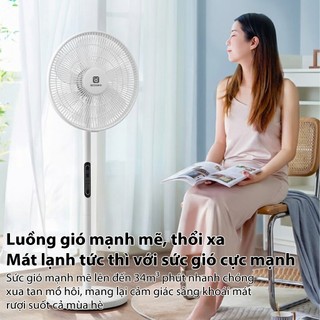 [Hàng Mới Ưu Đãi]Quạt Cây Đứng 7 Cánh QCOOKO Quạt Đứng Làm Mát Cực Nhanh Điều Khiển Từ Xa
