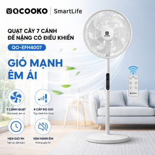 [Hàng Mới Ưu Đãi]Quạt Cây Đứng QCOOKO Quạt Cây 7 Cánh Siêu Mát Tiết Kiệm Điện Năng Vận Hành Êm Ái Bh 12 Tháng