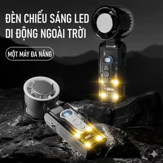 Quạt Tích Điện Mini Trong Suốt HighSpeed FC08 – Tích Hợp Sò Lạnh & Màn Hình LED