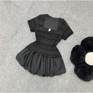 Set Áo Váy Bigsize Nữ Tiểu Thư Áo Thun Vải Ren Mỏng Mềm Mại Phối Chân Váy Bí Cho Nữ Chubby SET939