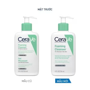 Sữa rửa mặt foaming giúp làm sạch sâu và dưỡng ẩm dịu nhẹ dành cho da dầu - CeraVe Foaming Facial Cleanser 236ML