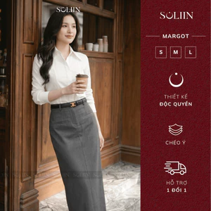 Chân Váy Bút Chì Dáng Dài Thiết Kế Tôn Eo SOLIIN Thời Trang Công Sở Thanh Lịch MARGOT