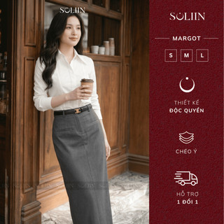 [MỚI VỀ] Chân Váy Bút Chì Dáng Dài Thiết Kế Tôn Eo SOLIIN Thời Trang Công Sở Thanh Lịch MARGOT