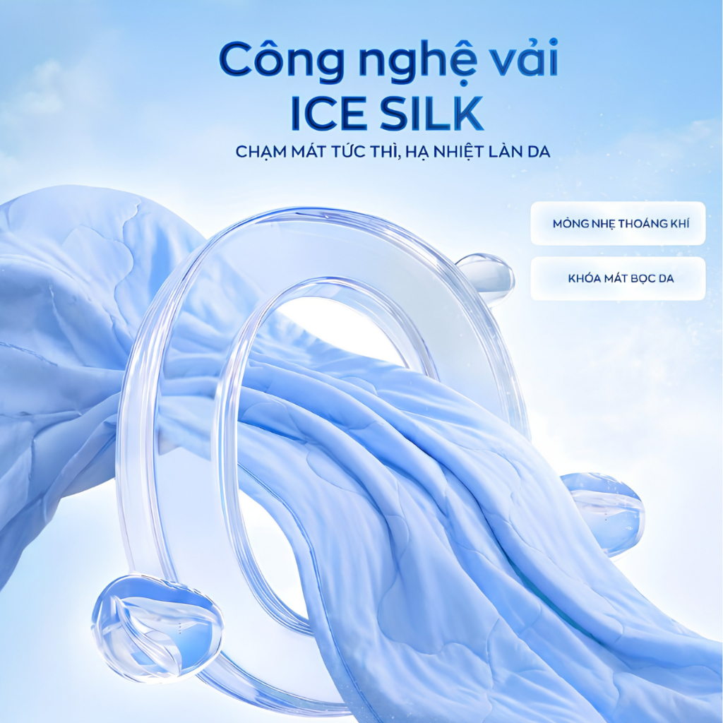 [VOUCHER TẠI LIVE] Chăn Điều Hòa Cao Cấp Amando Ice Silk 2mx2m2, Chăn Mùa Hè Mát Lạnh, Chăn Chần, Mền Lạnh, Chăn Lạnh