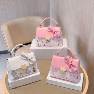 Túi xách cầm tay đeo chéo mini cho nữ đính nơ xinh chất da PU cao cấp MIE BAG