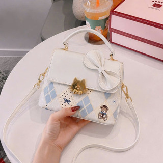 Túi xách cầm tay đeo chéo mini cho nữ đính nơ xinh chất da PU cao cấp MIE BAG