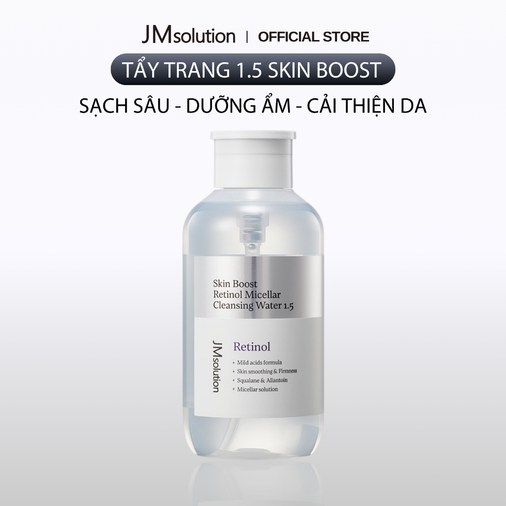 JMsolution Nước Tẩy Trang Chuyên Sâu Skin Boost  Micellar Cleansing Water 1.5 500ml
