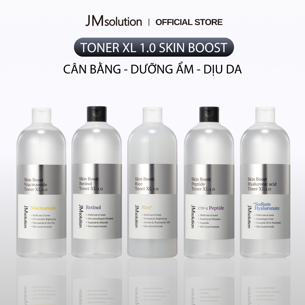 JMsolution Nước Cân Bằng Chuyên Sâu Skin Boost Toner XL 600ml – Dưỡng Ẩm, Sáng Da - Chính Hãng