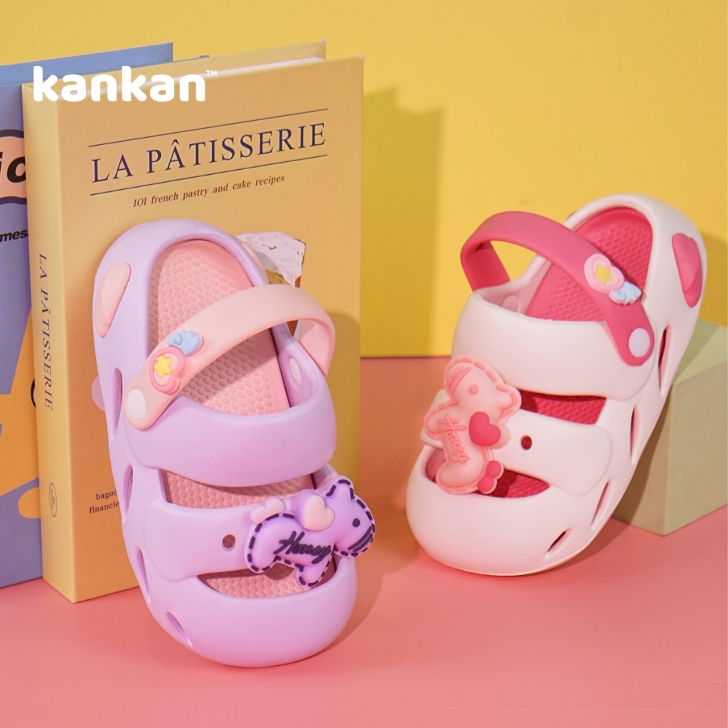 Sandal Cho Bé Gái KanKanStore Xăng Đan Trẻ Em Đính Kèm Sticker Pony KA113