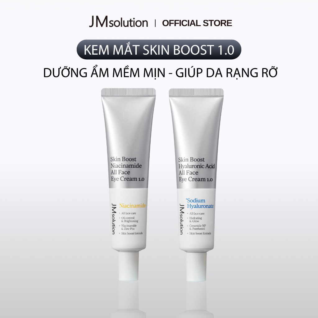 JMsolution Kem Dưỡng Da Mặt và Mắt Skin Boost All Face Eye Cream 1.0 cải thiện thâm, dưỡng sáng, nâng cơ chính hãng