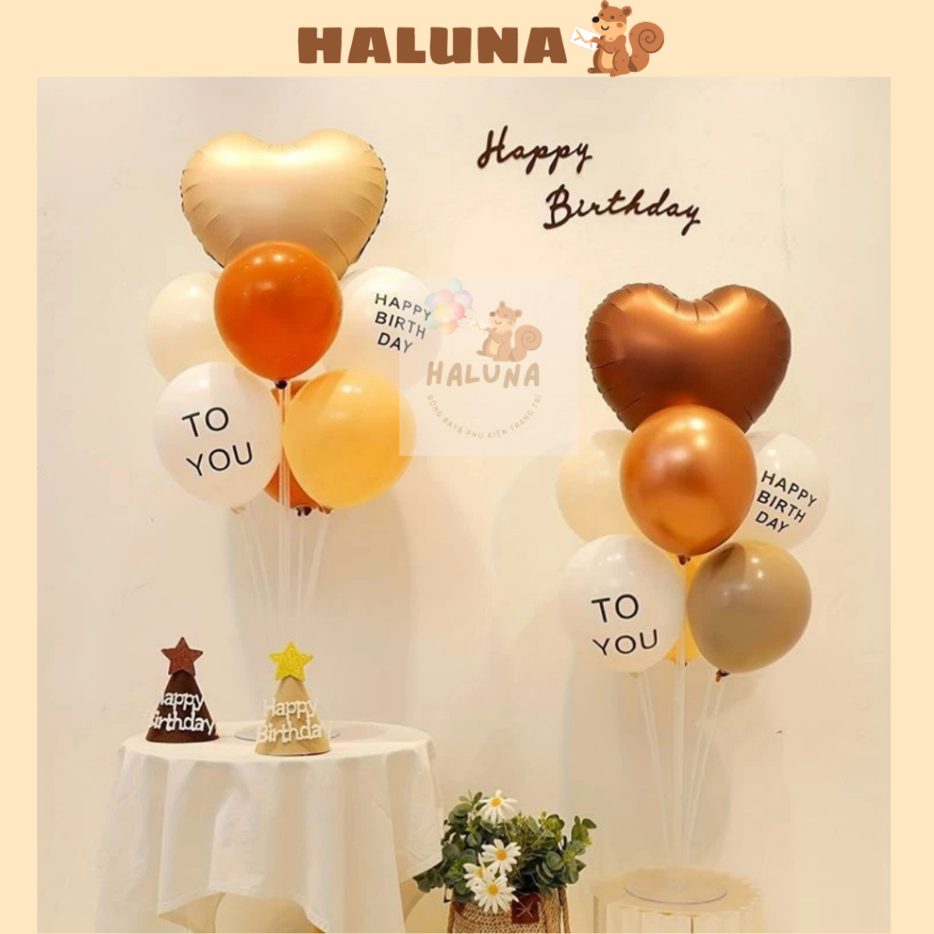 Bong Bóng In Chữ HAPPY BIRTHDAY TO YOU, Trang Trí Sinh Nhật Phong Cách Hàn Quốc