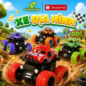 Xe Ô Tô Địa Hình Quán Tính BỐ KHỦNG LONG Chạy Bánh Đà Không Cần Pin Siêu Khỏe Xe Địa Hình Quán Tính Cho Bé