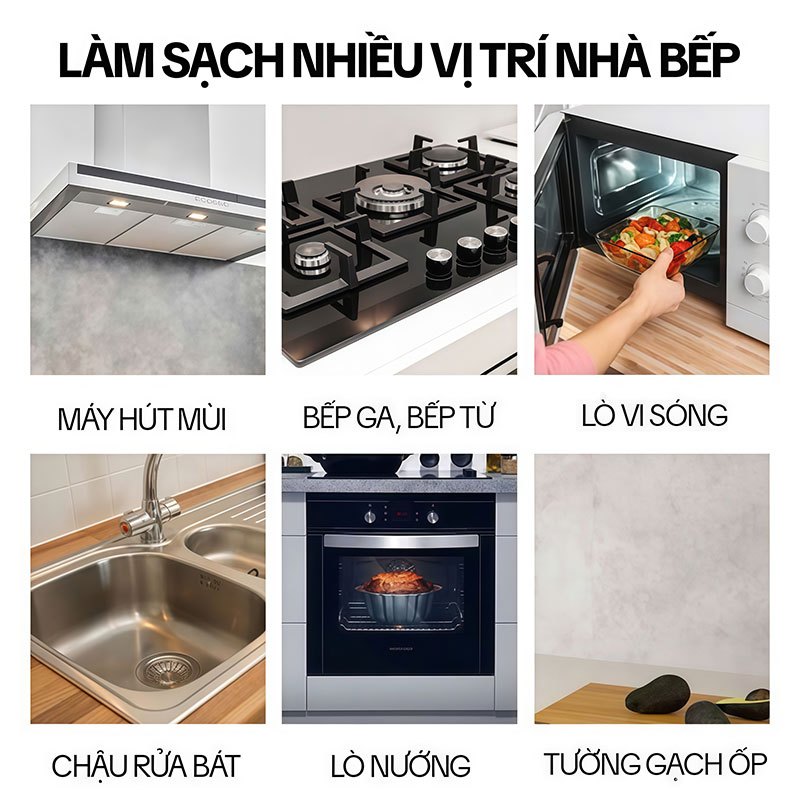 Tẩy Dầu Mỡ Nhà Bếp HGO, Làm Sạch Máy Hút Mùi, Bếp Gas, Bếp Từ, Xoong Nồi, Tường Bếp 500ML