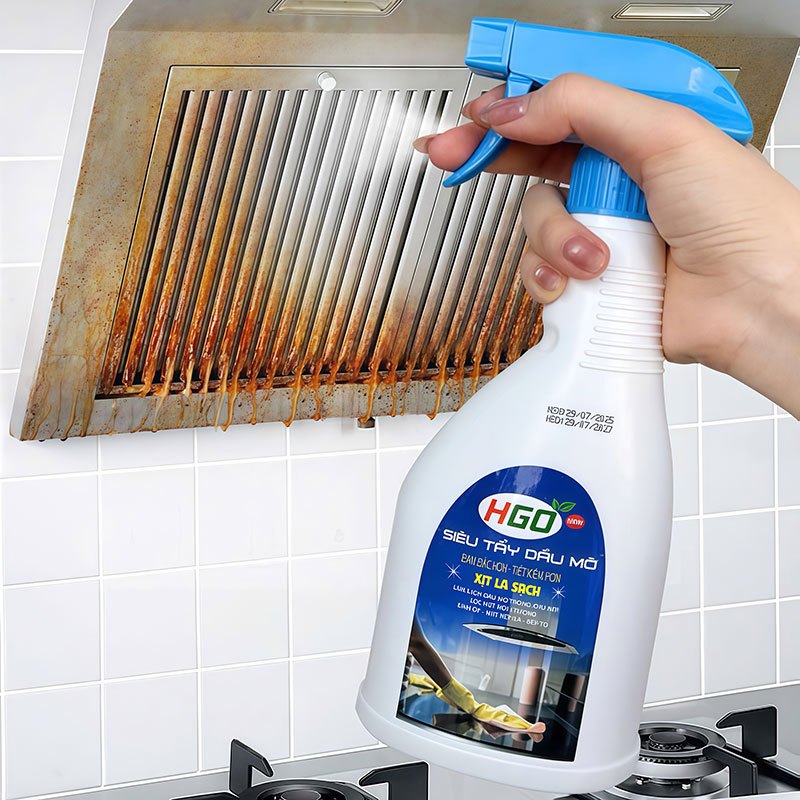 [COMBO 2 CHAI] Tẩy Cặn Canxi Nhà Tắm + Tẩy Dầu Mỡ Nhà Bếp COMBO HGO