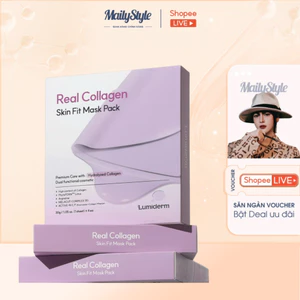 M514_ Combo (02 Hộp) M51 Mặt nạ thạch collagen Lumiderm Real Collagen Skin Fit Mask Pack + (01 Tuýp) M27 Kem Dưỡng Retin