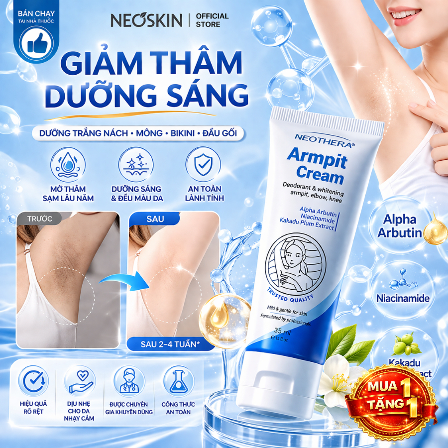 Kem dưỡng trắng nách khử mùi Armpit Cream - Làm sáng da, giảm thâm, kiểm soát mồ hôi 35ml