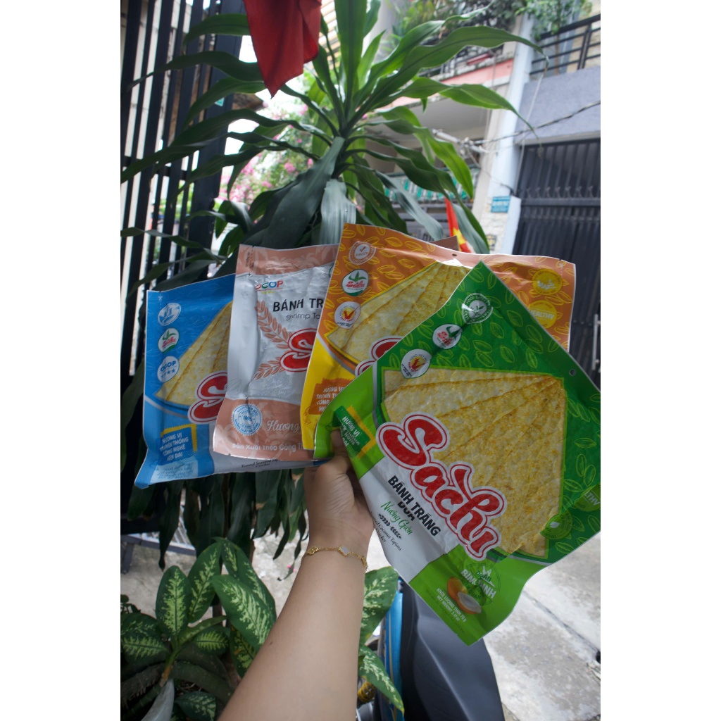 [COMBO 3 GÓI] Bánh Tráng Nướng Giòn Sachi Vị Nước Dừa Thơm Béo Giòn Tan