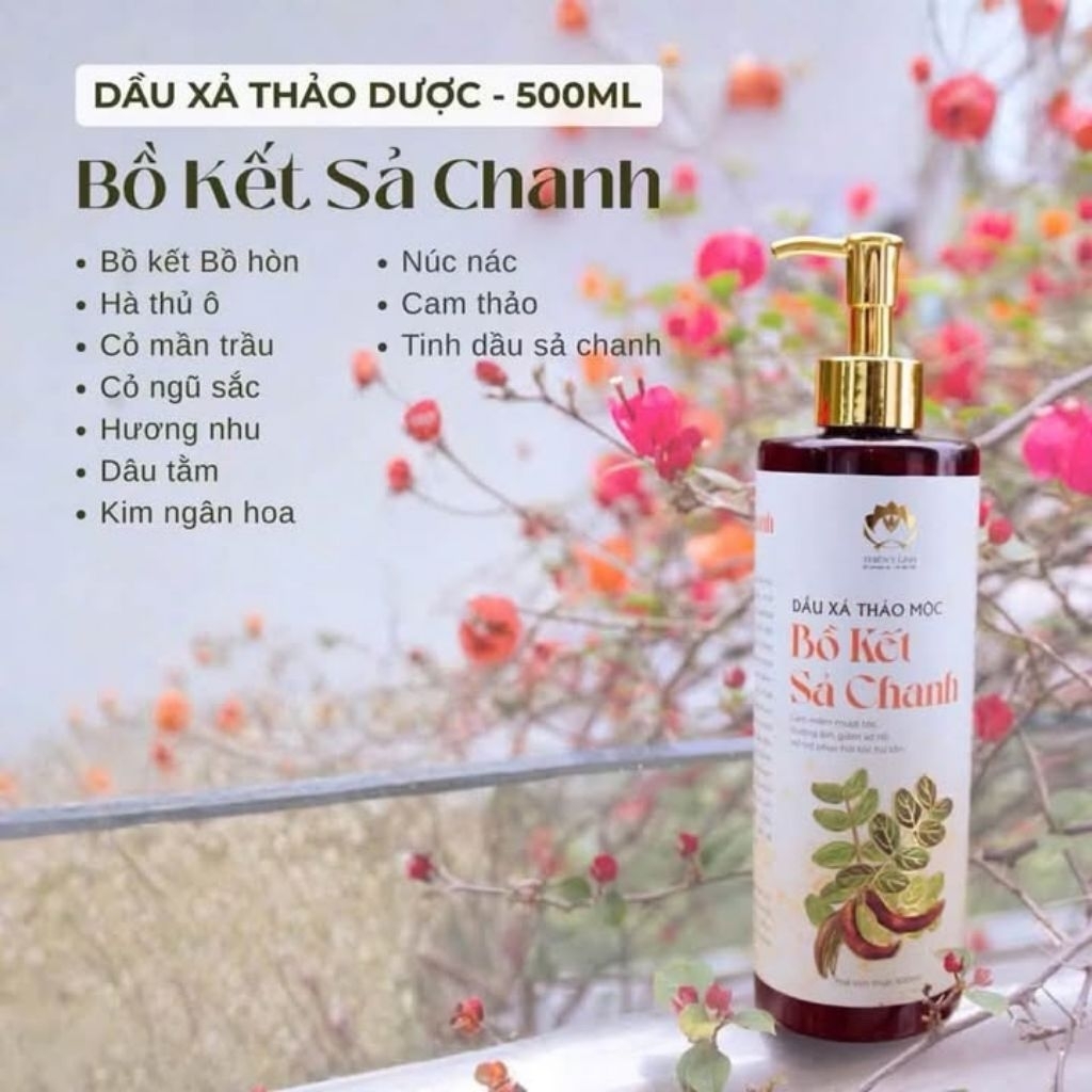 Combo gội xả mini test Bồ kết sả chanh Thiên Y Linh giúp sạch gàu, ngăn rụng tóc