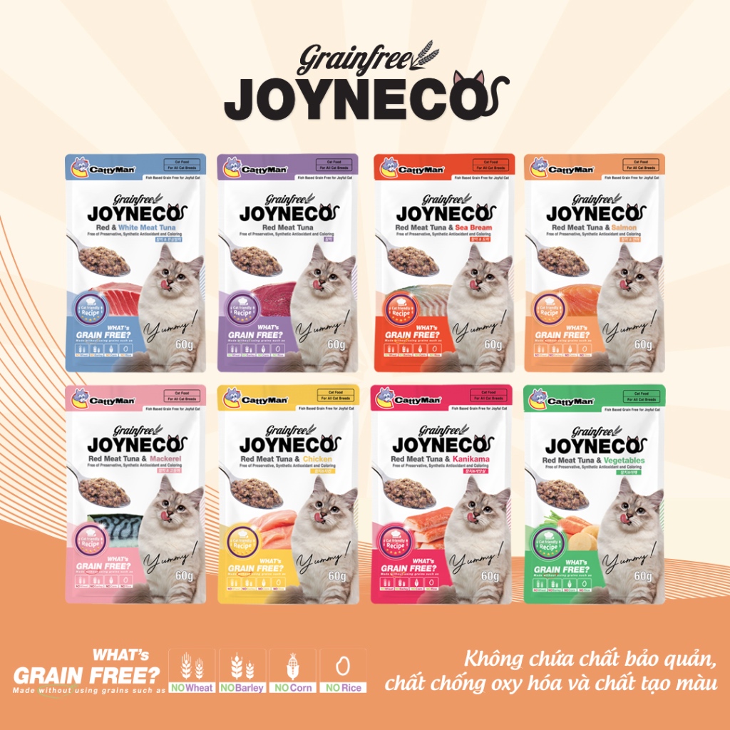 Pate Cho Mèo Joyneco 60g Pate Không Độn Ngũ Cốc Bổ Sung Dinh Dưỡng