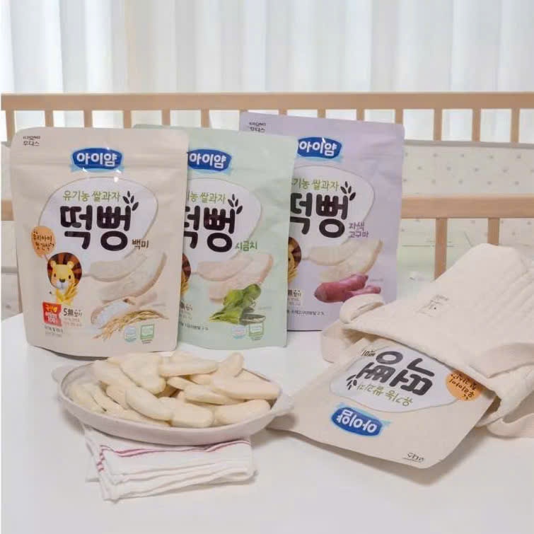 Bánh Gạo Ăn Dặm Hữu Cơ ILDONG Ayiyum 30g Cho Bé 5M+. Bánh Gạo Ăn Dặm Cho Bé