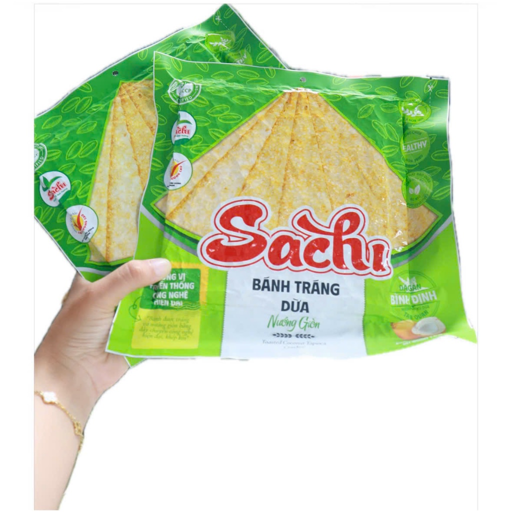 [COMBO 3 GÓI] Bánh Tráng Nướng Giòn Sachi Vị Nước Dừa Thơm Béo Giòn Tan
