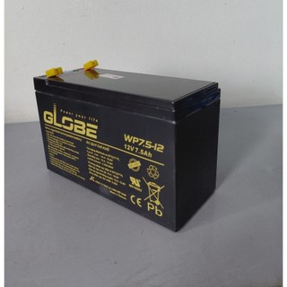 Bình ắc quy 12v khô dùng cho lưu điện ups, bình xịt thuốc, cửa cuốn globe PA 12-7.5 | 12V - 7.5Ah