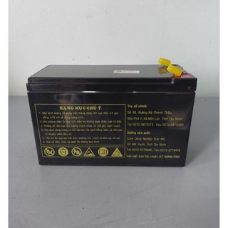 Bình ắc quy 12v khô dùng cho lưu điện ups, bình xịt thuốc, cửa cuốn globe PA 12-7.5 | 12V - 7.5Ah