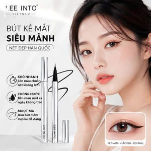 LEEINTO bút kẻ mắt,đầu siêu mảnh, khô nhanh,chống nước,không thành mắt gấu trúc,đen,nâu