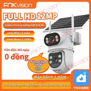 Camera năng lượng mặt trời 4G Yoosee,xoay chuyển quan sát 360 độ, bảo hành 12 tháng
