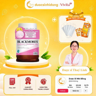 [🔥MUA LÀ CÓ QUÀ] Viên Uống Tinh Dầu Hoa Anh Thảo Blackmores Evening Primrose Oil Hỗ Trợ Nội Tiết Tố, Đẹp Da - 190 Viên