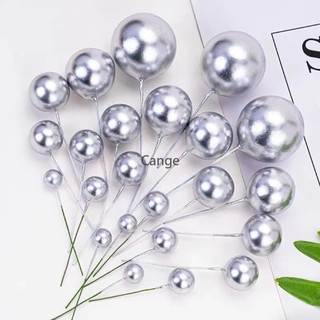 SÉT 40 Bi nhựa, Bi xốp mix 4 size cắm bánh đủ màu- trang trí bánh kem
