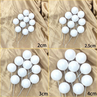 SÉT 40 Bi nhựa, Bi xốp mix 4 size cắm bánh đủ màu- trang trí bánh kem
