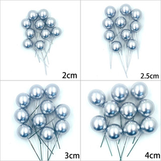 SÉT 40 Bi nhựa, Bi xốp mix 4 size cắm bánh đủ màu- trang trí bánh kem