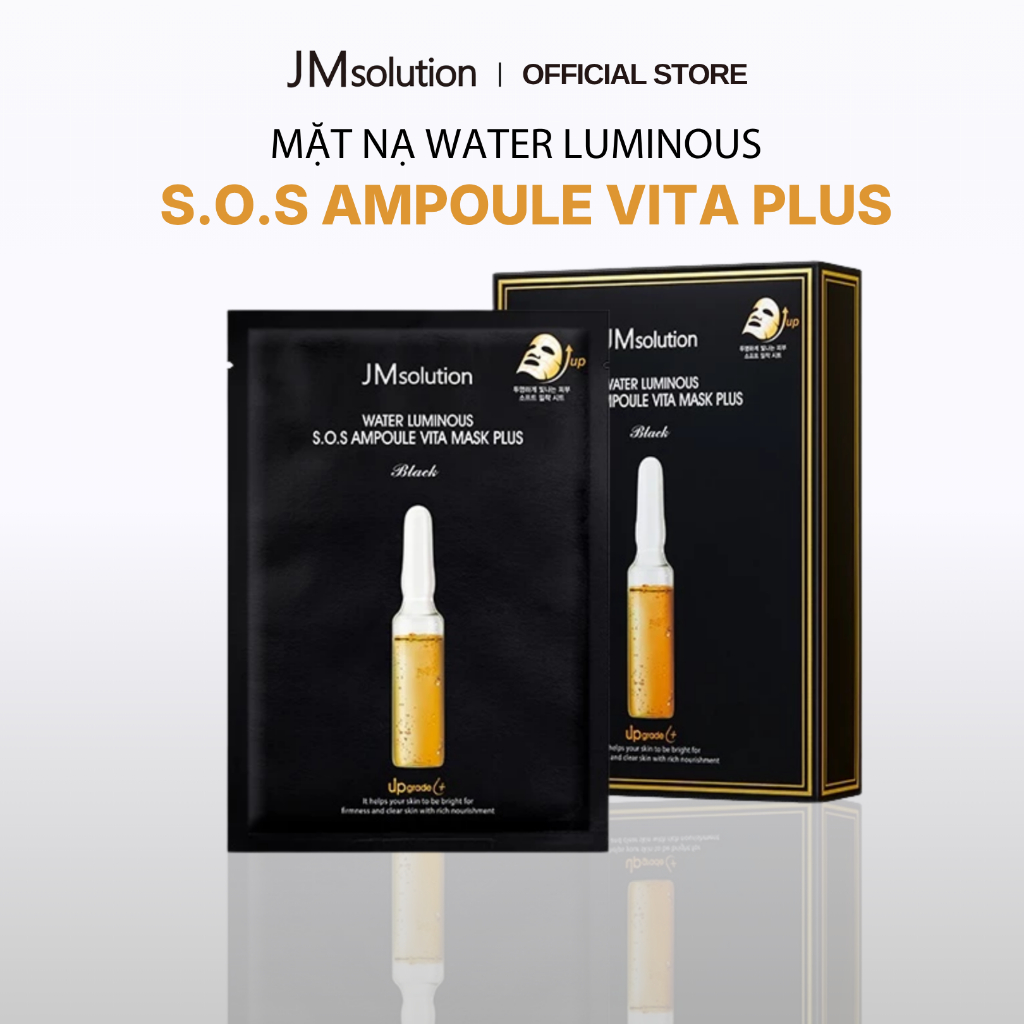 JMsolution Mặt nạ Water Luminous S.O.S Ampoule Vita Mask Plus - Dưỡng Sáng Và Săn Chắc Da - Chính Hãng