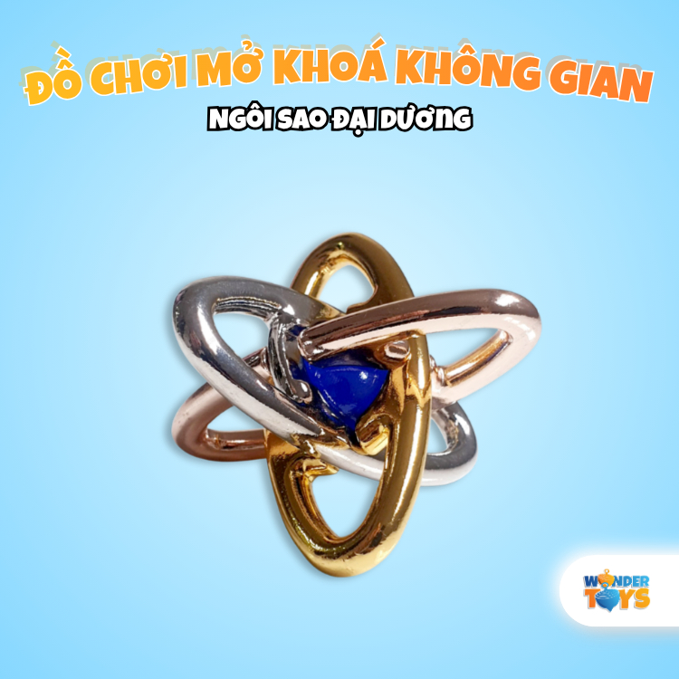 Đồ Chơi Trí Tuệ Puzzle Kim Loại Vòng Nguyên Tử 3D - Puzzle Luyện Tư Duy IQ Khổng Minh
