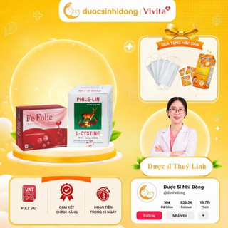 [CHÍNH HÃNG] Combo Dưỡng Da L-Cystine + Fe Folic – Đẹp Da, Trắng Da, Bổ Máu