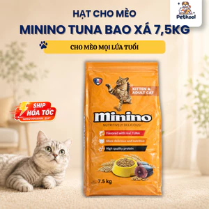 Thức Ăn Hạt Cho Mèo Mọi Lứa Tuổi Minino 7.5kg Tuna Bao Xá Pet Kool