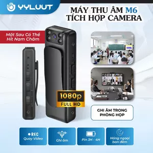 Camera siêu nhỏ gọn M6 mini 1080P không dây, kẹp áo, quay ban đêm hồng ngoại, ghi âm, nhỏ gọn tiện dụng