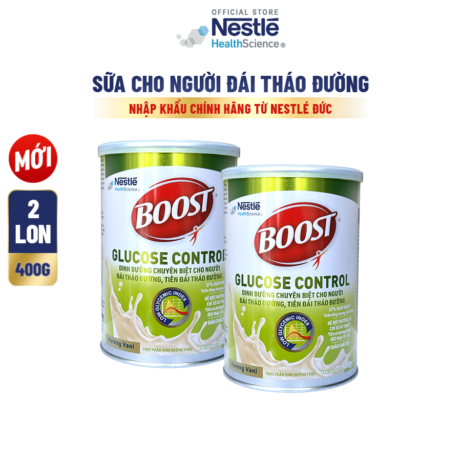 [MỚI] Bộ 2 Sữa Bột NESTLÉ BOOST GLUCOSE CONTROL Đức Bổ Sung Dinh Dưỡng Người Tiểu Đường 400G