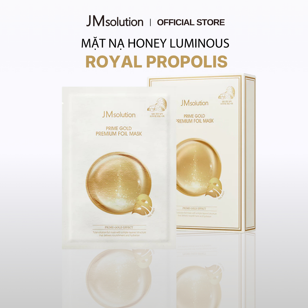 Mặt Nạ JMsolution Prime Gold Premium Foil 30ml - Hỗ Trợ Nuôi Dưỡng Và Săn Chắc Da - Chính Hãng