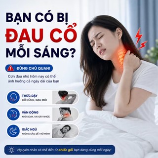 Gối Công Thái Học Massage Cổ Vai Gáy - Hỗ Trợ Thư Giãn Cổ, Giảm Mỏi Hiệu Quả