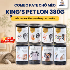 Pate King’s Pet Cho Chó Mèo Lon 380g Đủ Vị Thơm Ngon Không Chất Bảo Quản Bổ Sung Vitamin Pet Kool