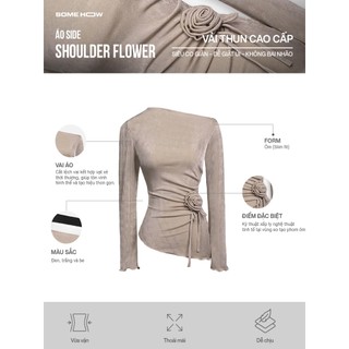 [Best Seller] Áo Nữ Side Shoulder Flower, Chất Vải Thun Thoải Mái, WKI058 SOME HOW STORE