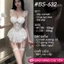 Váy ngủ cúp ngực 2 dây nâng đẩy ngực tròn đầy sexy gợi cảm liền kẹp tất tất đùi