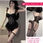 Váy ngủ cúp ngực 2 dây nâng đẩy ngực tròn đầy sexy gợi cảm liền kẹp tất tất đùi