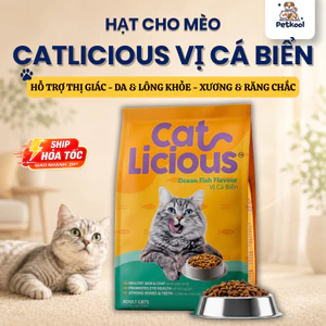 Thức ăn mèo trưởng thành CATLICIOUS vị Cá Biển - Gói 1KG Pet Kool